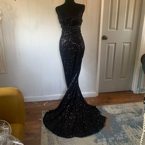 Black Sequin Dress